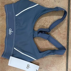 ALO Yoga Navy Sports Bra